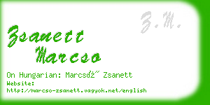 zsanett marcso business card